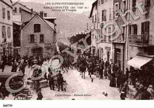 Ville de BARCELONNETTE, carte postale ancienne