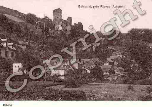 Ville de BELCASTEL, carte postale ancienne