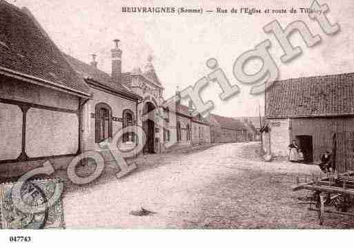 Ville de BEUVRAIGNES, carte postale ancienne