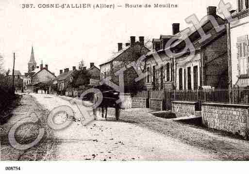 Ville de COSNED\'ALLIER, carte postale ancienne