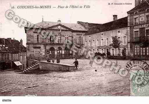 Ville de COUCHES, carte postale ancienne
