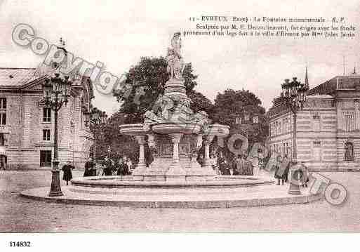 Ville de EVREUX, carte postale ancienne