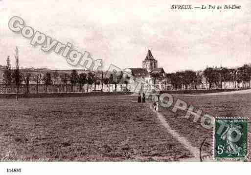 Ville de EVREUX, carte postale ancienne