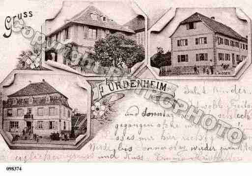 Ville de FURDENHEIM, carte postale ancienne