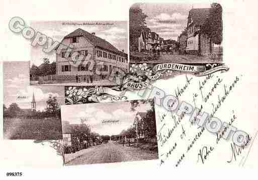 Ville de FURDENHEIM, carte postale ancienne