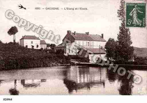 Ville de GACOGNE, carte postale ancienne