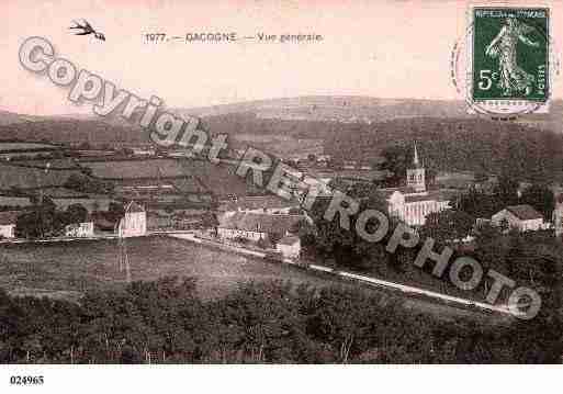 Ville de GACOGNE, carte postale ancienne