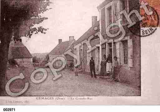 Ville de GEMAGES, carte postale ancienne