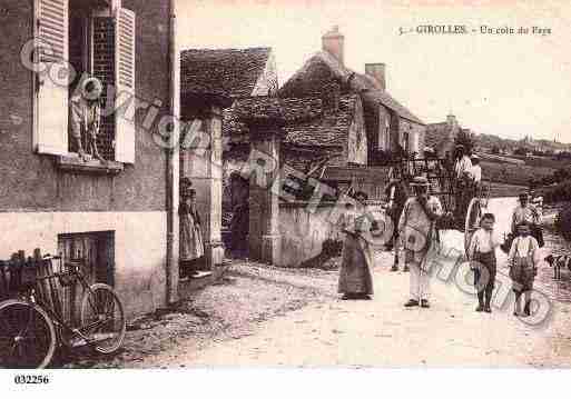Ville de GIROLLES, carte postale ancienne