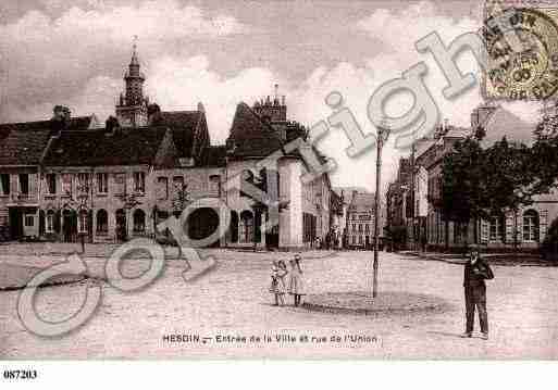 Ville de HESDIN, carte postale ancienne