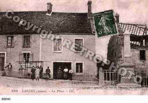 Ville de LAGERY, carte postale ancienne