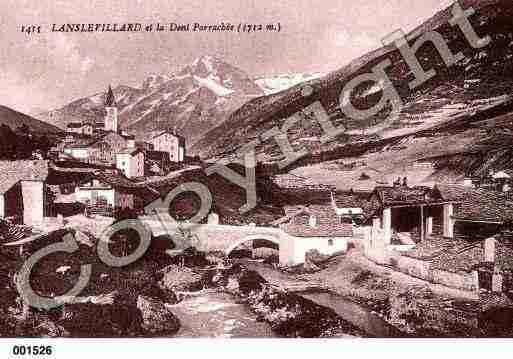 Ville de LANSLEVILLARD, carte postale ancienne