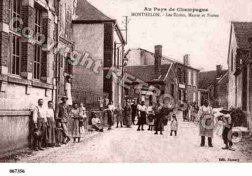 Ville de MONTHELON, carte postale ancienne