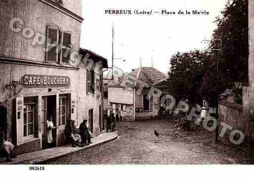 Ville de PERREUX, carte postale ancienne