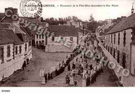 Ville de PLESTINLESGREVES, carte postale ancienne