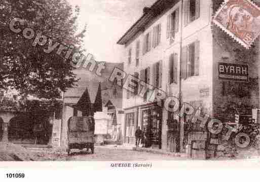 Ville de QUEIGE, carte postale ancienne