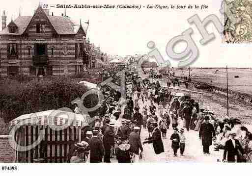 Ville de SAINTAUBINSURMER, carte postale ancienne