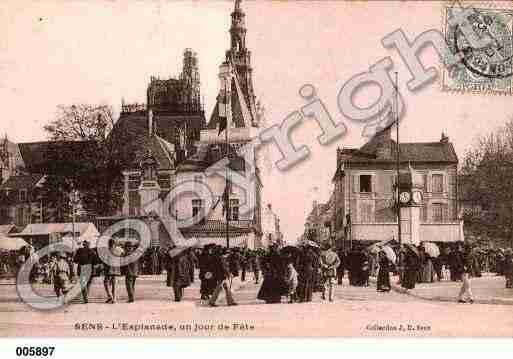 Ville de SENS, carte postale ancienne