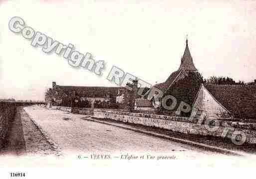 Ville de VEUVES, carte postale ancienne