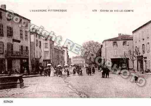 Ville de VICLECOMTE, carte postale ancienne