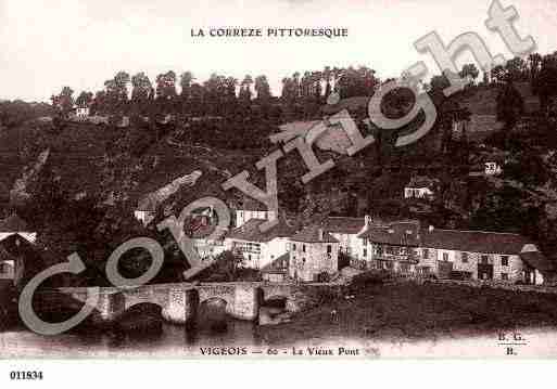 Ville de VIGEOIS, carte postale ancienne