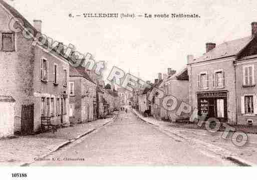 Ville de VILLEDIEUSURINDRE, carte postale ancienne