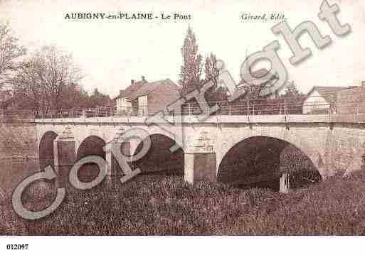 Ville de AUBIGNYENPLAINE, carte postale ancienne