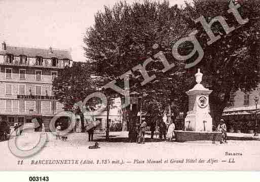 Ville de BARCELONNETTE, carte postale ancienne