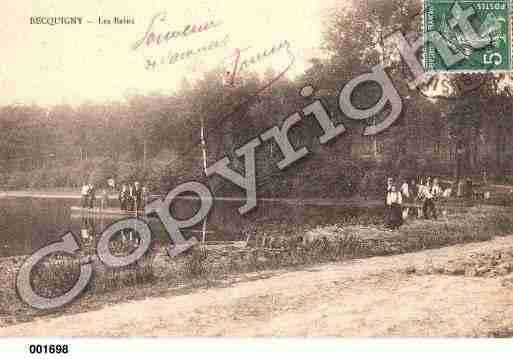 Ville de BECQUIGNY, carte postale ancienne