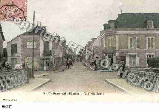 Ville de CHATEAUNEUFSURSARTHE, carte postale ancienne