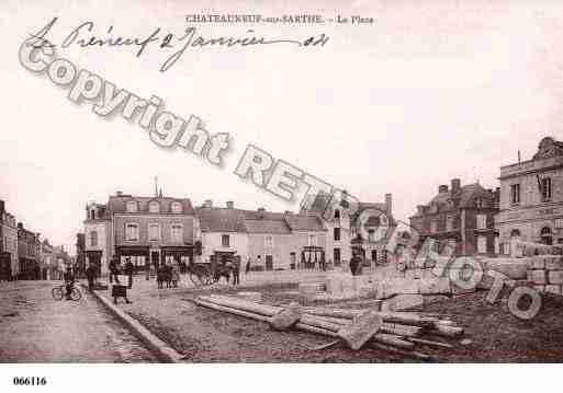 Ville de CHATEAUNEUFSURSARTHE, carte postale ancienne