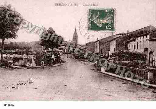 Ville de CLEZENTAINE, carte postale ancienne