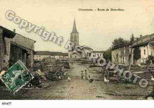 Ville de CLEZENTAINE, carte postale ancienne