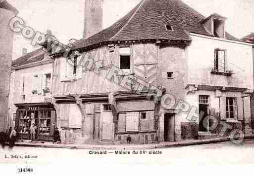 Ville de CRAVANT, carte postale ancienne