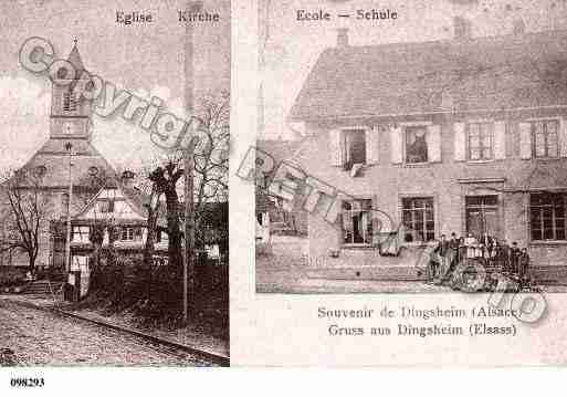 Ville de DINGSHEIM, carte postale ancienne