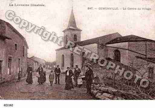 Ville de GEMONVILLE, carte postale ancienne