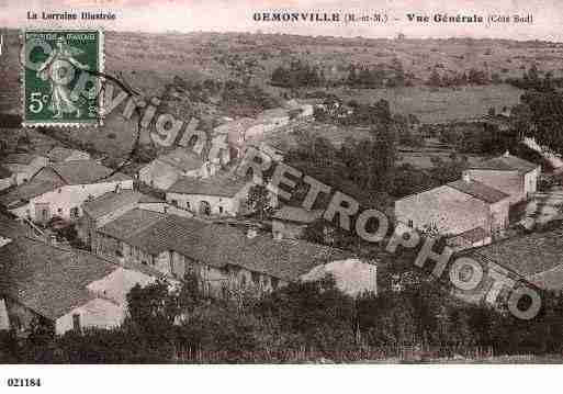 Ville de GEMONVILLE, carte postale ancienne