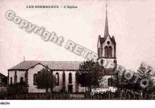 Ville de GUERREAUX(LES), carte postale ancienne