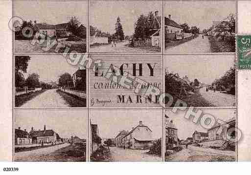 Ville de LACHY, carte postale ancienne