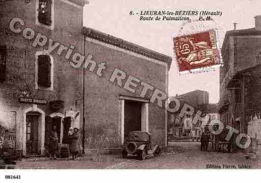 Ville de LIEURANLESBEZIERS, carte postale ancienne