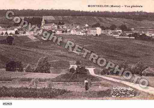 Ville de MONTHELON, carte postale ancienne