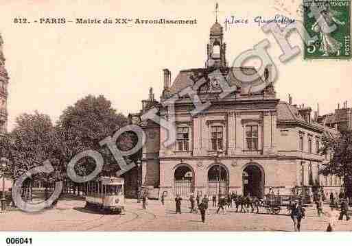 Ville de PARIS20, carte postale ancienne