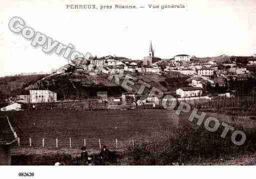 Ville de PERREUX, carte postale ancienne