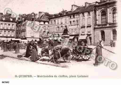 Ville de QUIMPER, carte postale ancienne