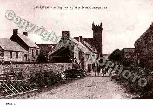 Ville de ROZEL(LE), carte postale ancienne