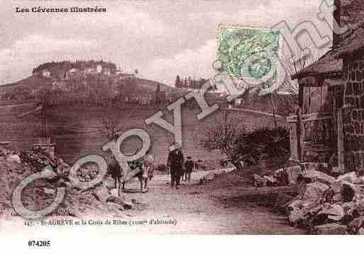 Ville de SAINTAGREVE, carte postale ancienne