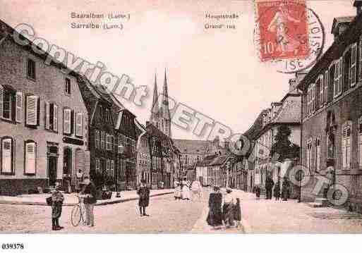 Ville de SARRALBE, carte postale ancienne