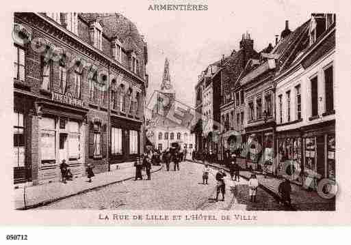 Ville de ARMENTIERES, carte postale ancienne