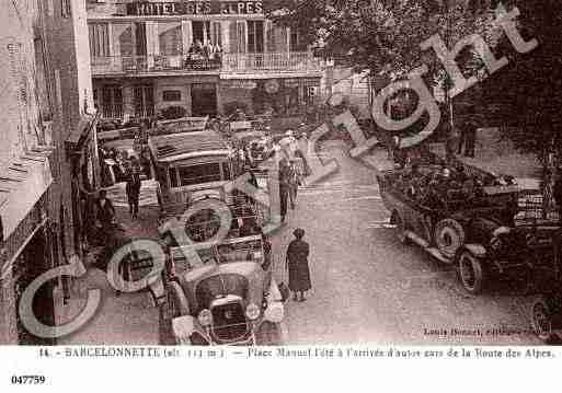 Ville de BARCELONNETTE, carte postale ancienne