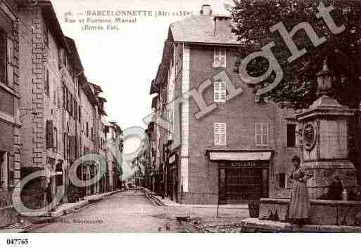 Ville de BARCELONNETTE, carte postale ancienne